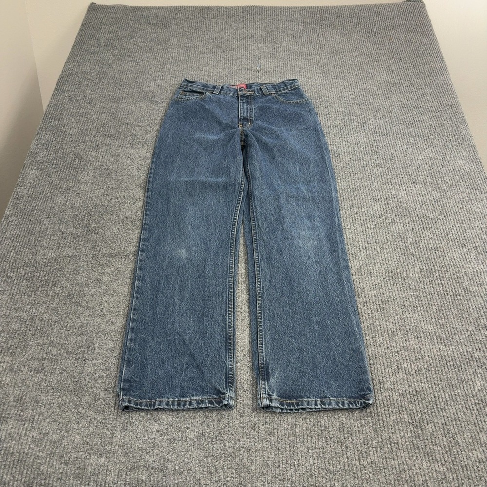 Faded Glory Jeans Boys 16R Blue Cotton Relaxed Fit High Rise Casual Classic 90s